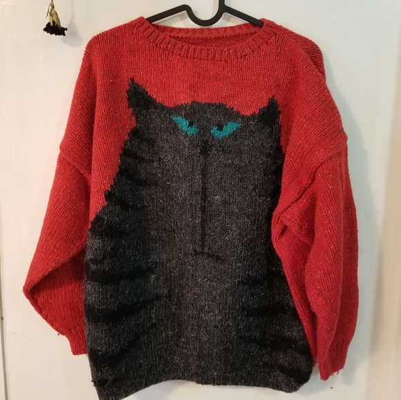 Sweaters - Grumpy Cat Grandma Style Crew Sweater